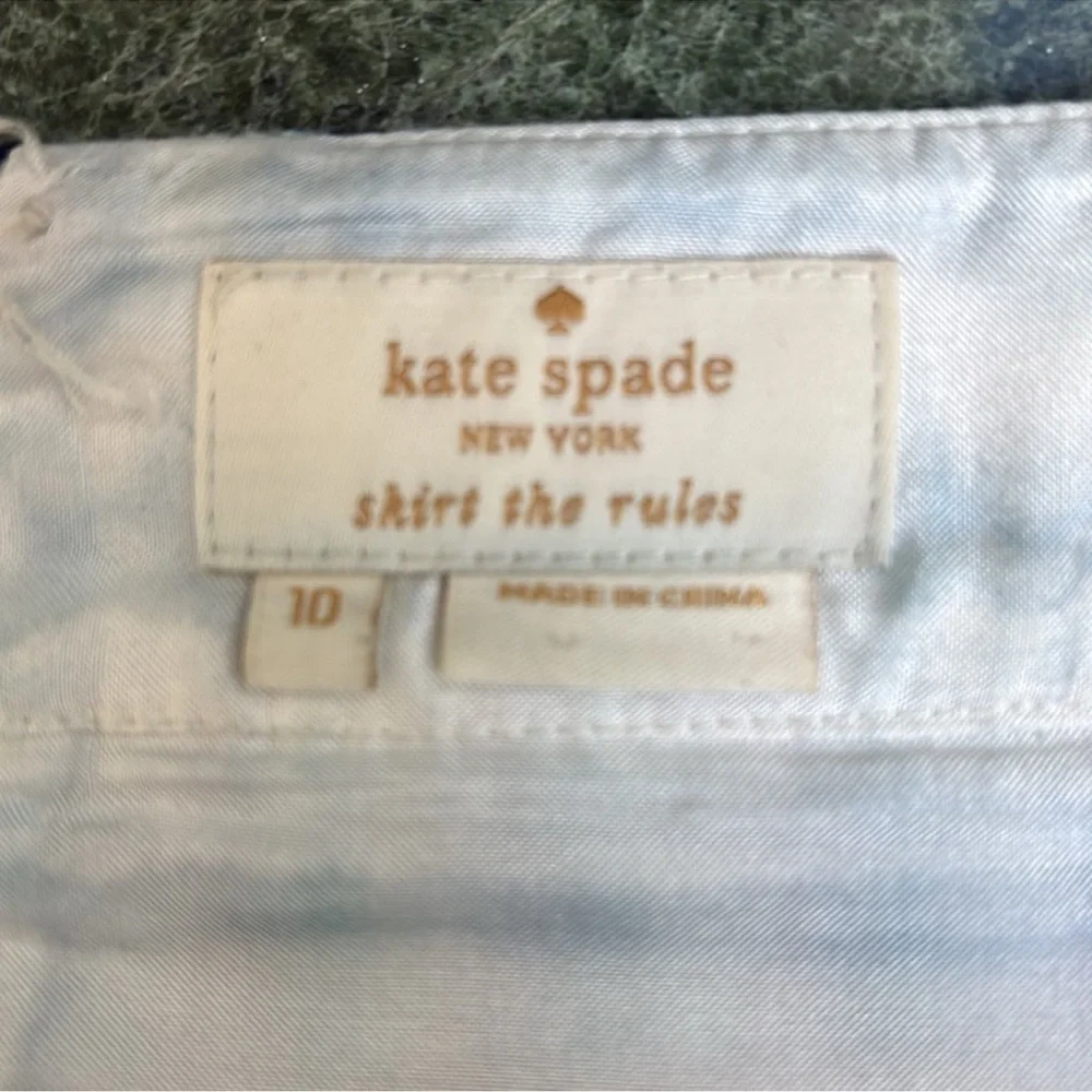 Kate Spade Judy Blue Green Checkered Pencil Skirt